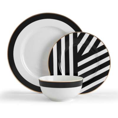 Сервиз из 12 предметов фарфоровый Mikasa Luxe Deco Kitchen Craft MKLUXEDECO12PC