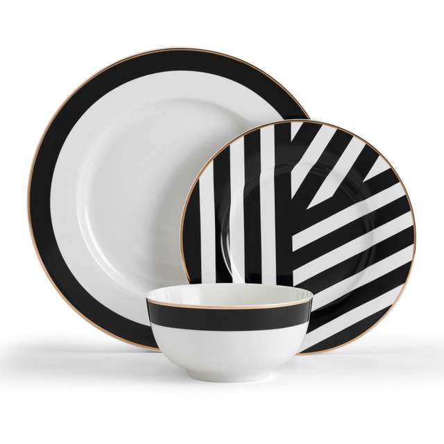 Сервиз из 12 предметов фарфоровый Mikasa Luxe Deco Kitchen Craft MKLUXEDECO12PC