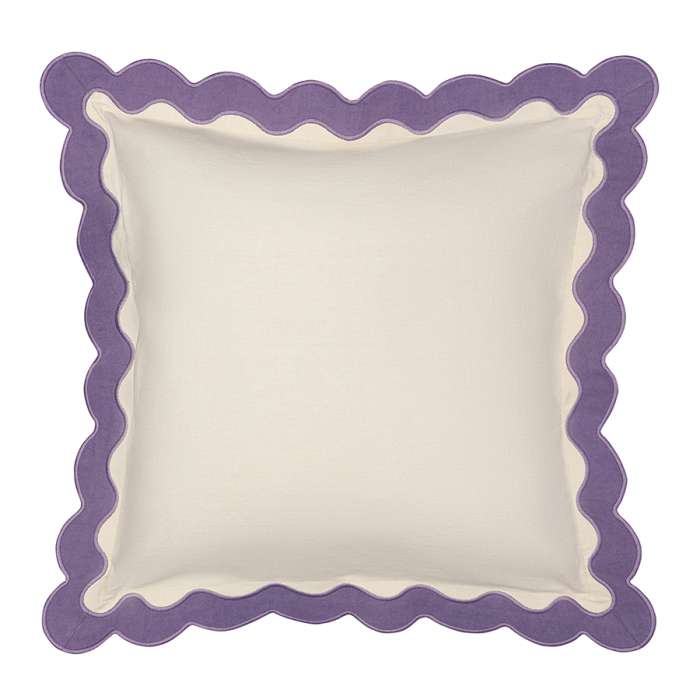 Чехол на подушку с контрастным кантом сиреневого цвета из коллекции trendy ruffles, 40х40 см Tkano TK25-CC0001
