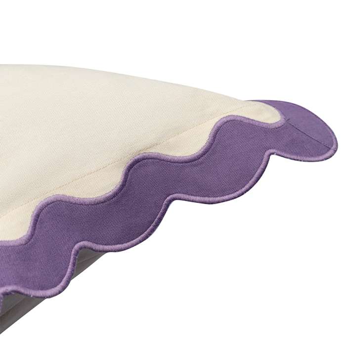 Чехол на подушку с контрастным кантом сиреневого цвета из коллекции trendy ruffles, 40х40 см Tkano TK25-CC0001