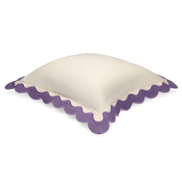 Чехол на подушку с контрастным кантом сиреневого цвета из коллекции trendy ruffles, 40х40 см Tkano TK25-CC0001