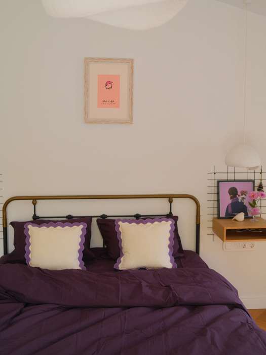 Чехол на подушку с контрастным кантом сиреневого цвета из коллекции trendy ruffles, 40х40 см Tkano TK25-CC0001