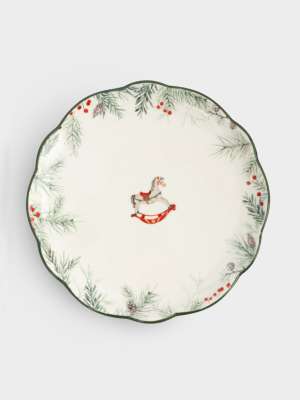 Тарелка закусочная, 20 см, керамика, зеленая, Лошадка, Festival ANNA LAFARG ANLAF-FDH-0303-3