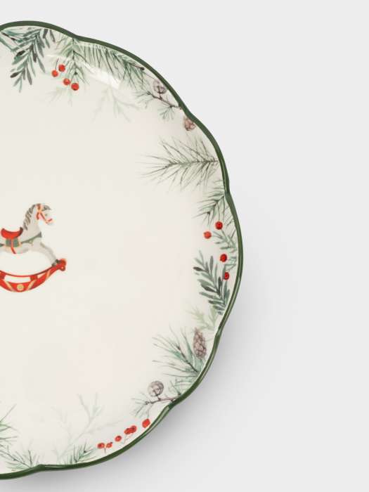 Тарелка закусочная, 20 см, керамика, зеленая, Лошадка, Festival ANNA LAFARG ANLAF-FDH-0303-3