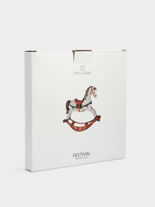 Тарелка закусочная, 20 см, керамика, зеленая, Лошадка, Festival ANNA LAFARG ANLAF-FDH-0303-3