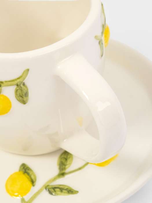 Пара чайная, 1 перс, 2 пр, 300 мл, фарфор P, молочная, Лимоны, Limoncello ANNA LAFARG ANLAF-ARJ-290525-4