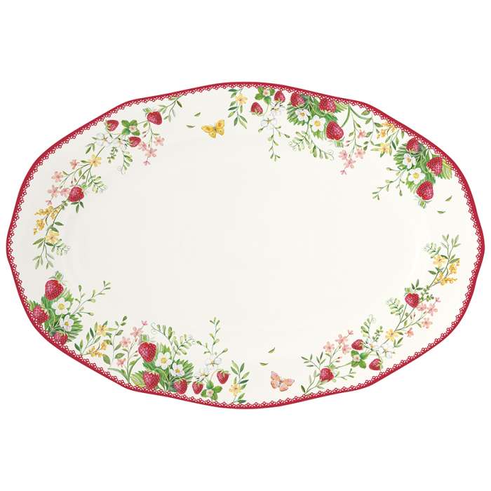 Блюдо овальное jardin des fraises, 36х25 см Easy Life R3415/JARF