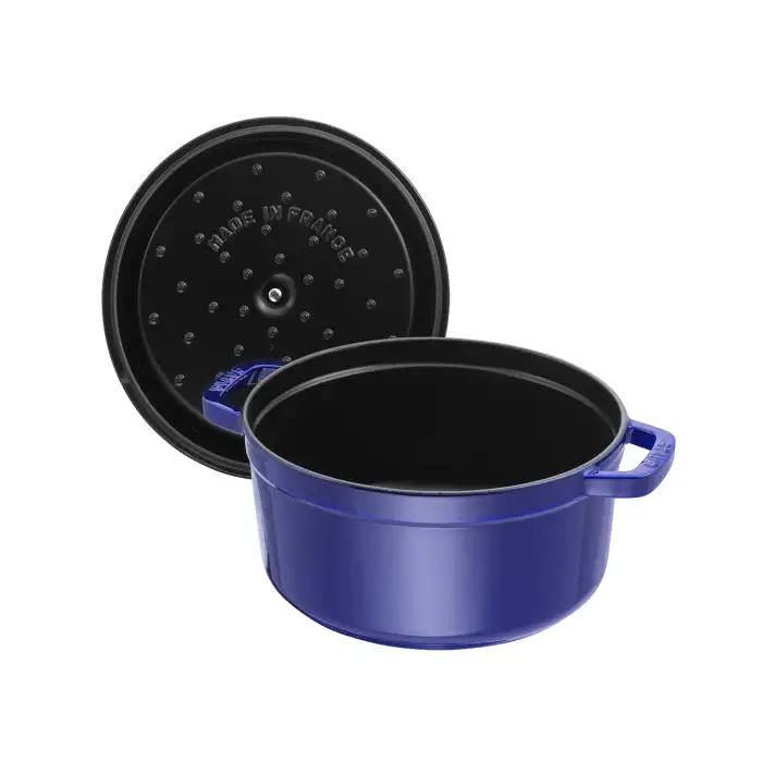 Кокот круглый, 24 см, 3,8 л, темно-синий STAUB 1102491