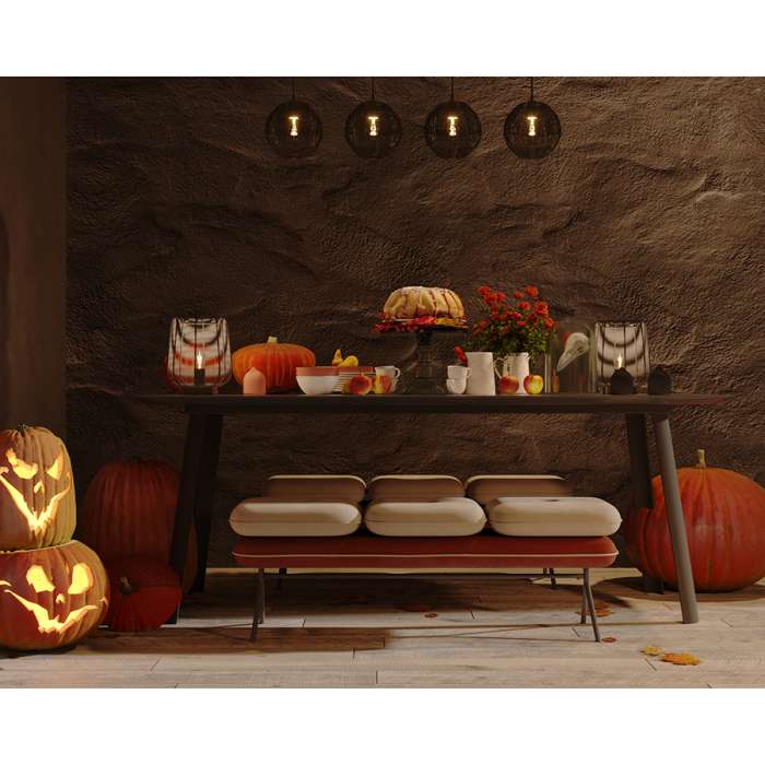 Банкетка pea, велюр, бежевая/бордовая Bergenson Bjorn BB0000155