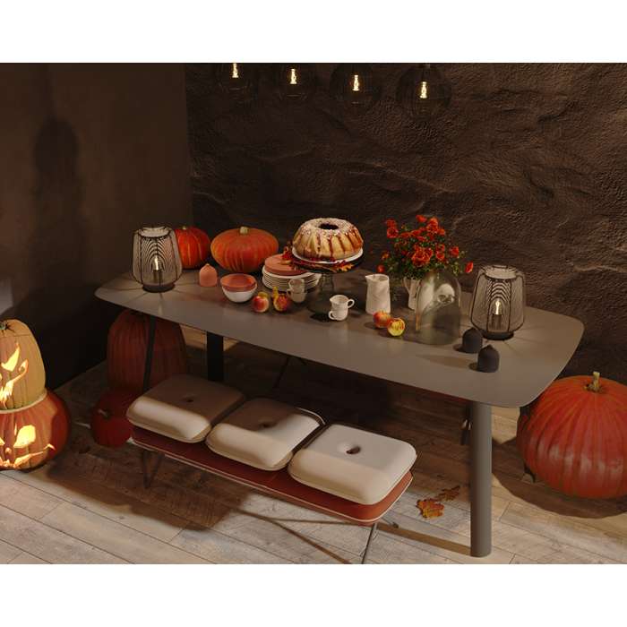 Банкетка pea, велюр, бежевая/бордовая Bergenson Bjorn BB0000155