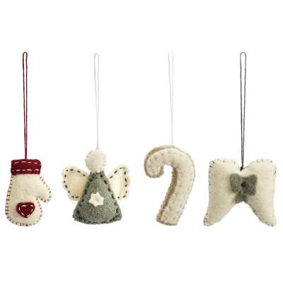 Набор елочных украшений из фетра felts mood из коллекции new year essential Tkano TK23-NY_SET0013
