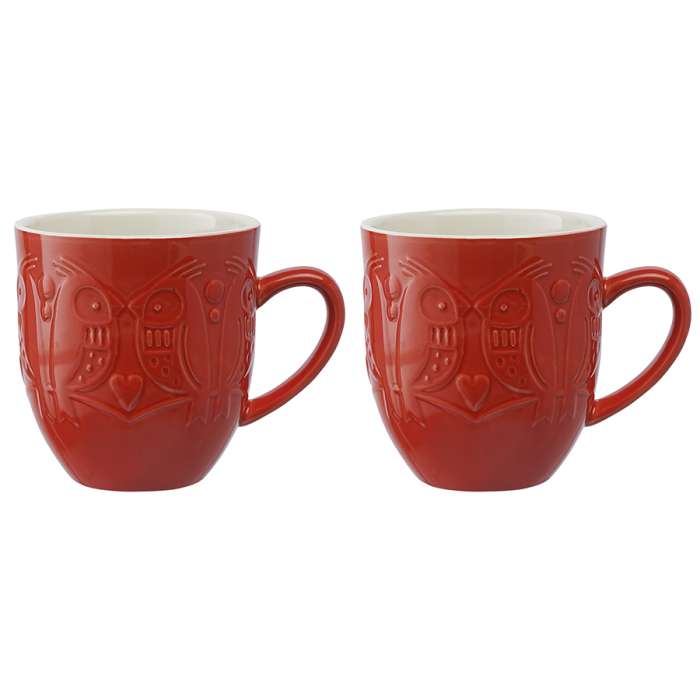 Набор кружек birds of paradise, 500 мл, красные, 2 шт. Liberty Jones LJ0000208