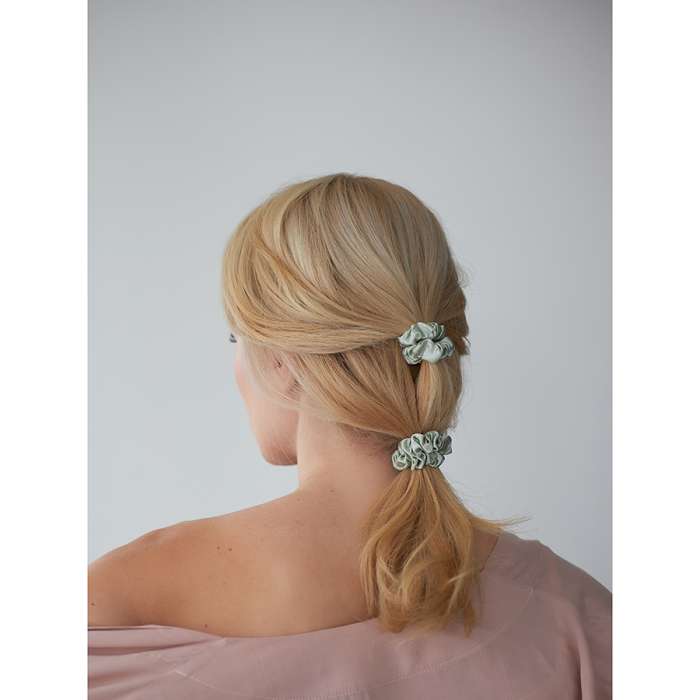 Набор из 4 шелковых резинок для волос мятного цвета из коллекции essential Tkano TK24-HTS0002