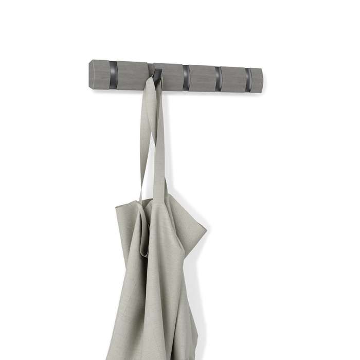 Вешалка настенная flip, 5 крючков, серая UMBRA 318850-1045