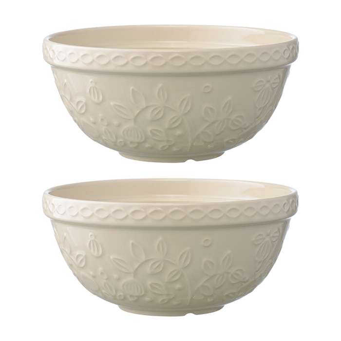 Миска кремового цвета с рельефным узором Ягоды Тайги из коллекции russian north, 2,5л Tkano TK22-TW_BW0008