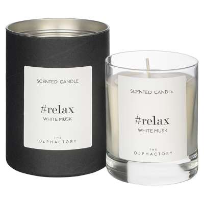 Свеча ароматическая the olphactory, relax black, white musk (новая), 40 ч Ambientair VV401MBBTO_new