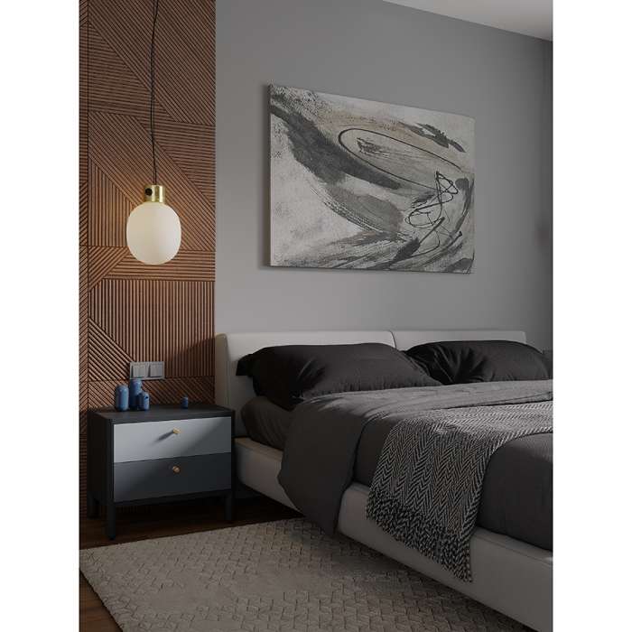 Тумба прикроватная saga, hordur, 55х40х50 см, черная LATITUDE SGNSTDHRDRBK