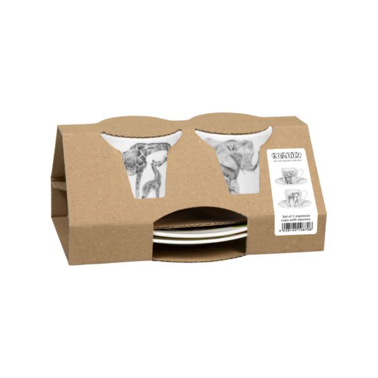 Кофейная пара экспрессо "Удивительные животные" - Жираф&Слон" Koenitz 11 5 000 2760