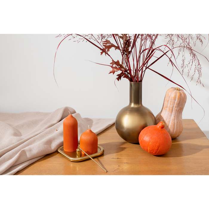 Свеча декоративная оранжевого цвета из коллекции edge, 16,5см Tkano TK22-CND0026