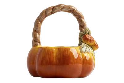 Конфетница, 21х21 см, керамика, оранжево-зеленая, Тыква, Bright pumpkin ANNA LAFARG ANLAF-FDWS-031224-12