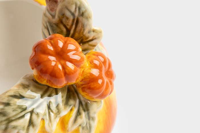 Конфетница, 21х21 см, керамика, оранжево-зеленая, Тыква, Bright pumpkin ANNA LAFARG ANLAF-FDWS-031224-12