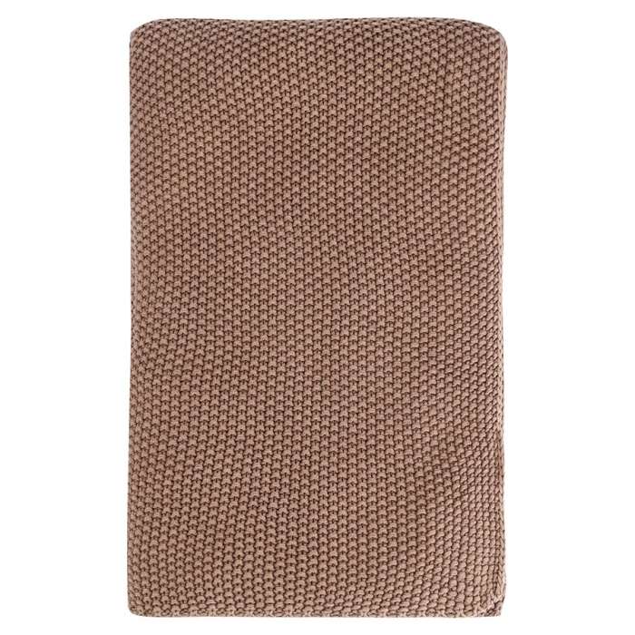 Плед из стираного хлопка цвета мокко из коллекции essential, 130x180 см Tkano TK25-TH0007