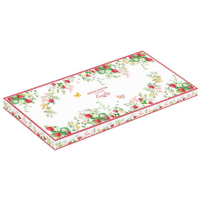 Блюдо прямоугольное jardin des fraises, 36х15 см Easy Life R3414/JARF