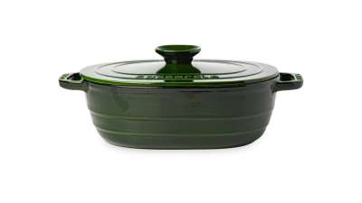 Утятница LAVA Experience Majolica 24x33 см, 6,2 л, чугун, зеленая LV O TC6 33 EXPURPLE YK6 GREEN