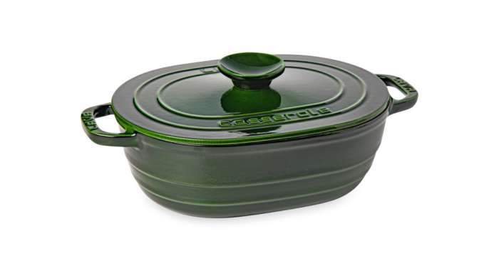 Утятница LAVA Experience Majolica 24x33 см, 6,2 л, чугун, зеленая LV O TC6 33 EXPURPLE YK6 GREEN