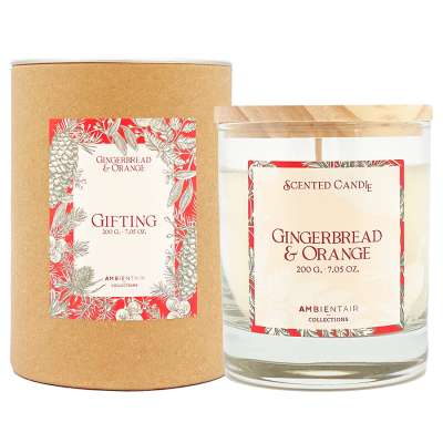 Свеча ароматическая gifting, gingerbread&amp;orange, 40 ч Ambientair VV401GBTO