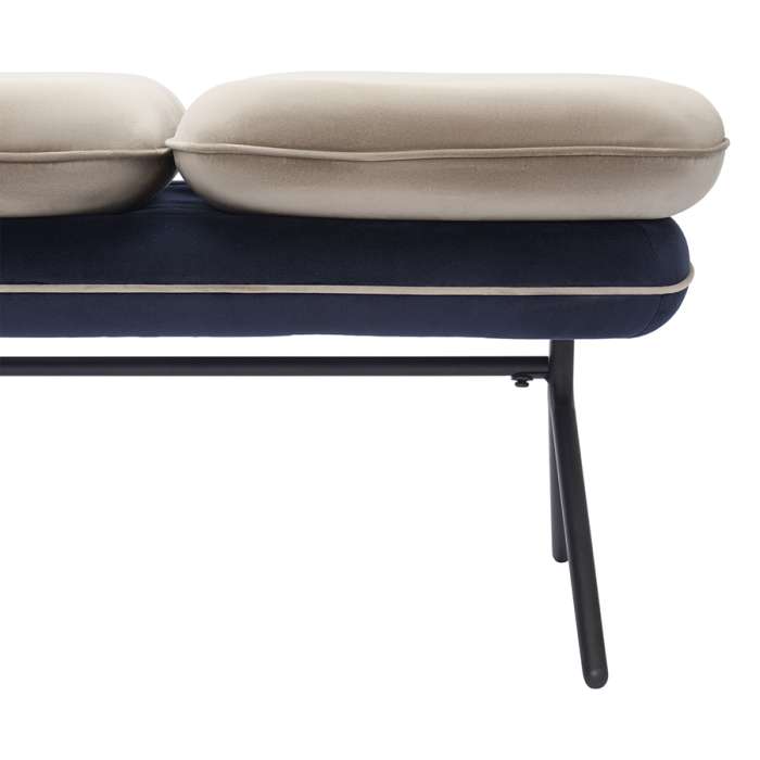 Банкетка pea, велюр, бежевая/темно-синяя Bergenson Bjorn BB0000158