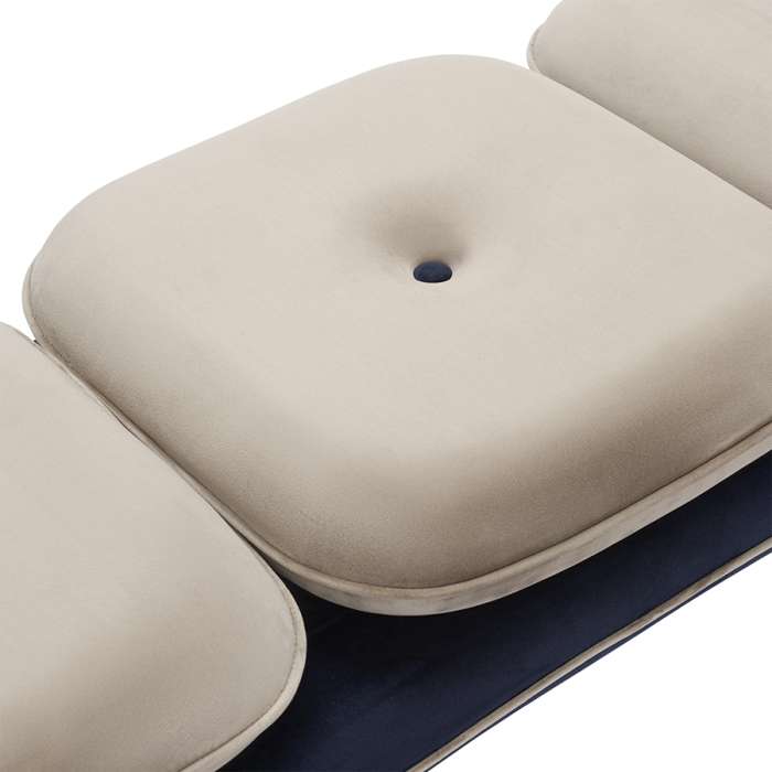 Банкетка pea, велюр, бежевая/темно-синяя Bergenson Bjorn BB0000158