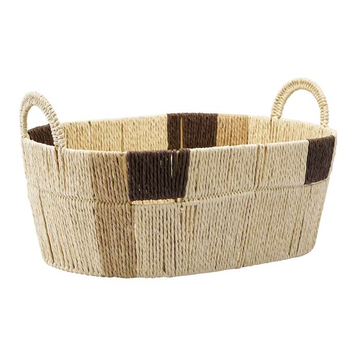 Корзина плетеная овальная bodhran chocolate из коллекции ethnic, размер l Tkano TK24-ST_BA0010