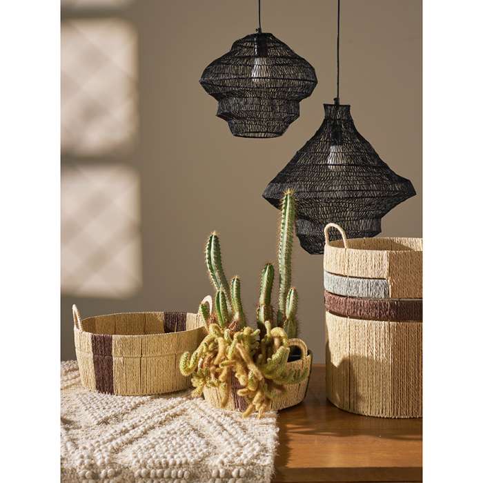 Корзина плетеная овальная bodhran chocolate из коллекции ethnic, размер l Tkano TK24-ST_BA0010