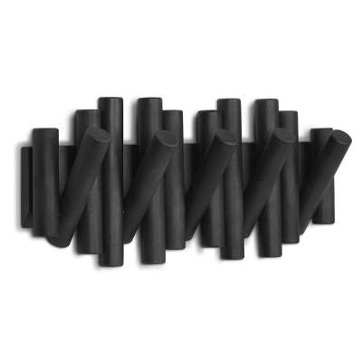 Вешалка настенная picket, 5 крючков, черная UMBRA 1011471-040