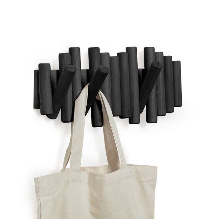 Вешалка настенная picket, 5 крючков, черная UMBRA 1011471-040