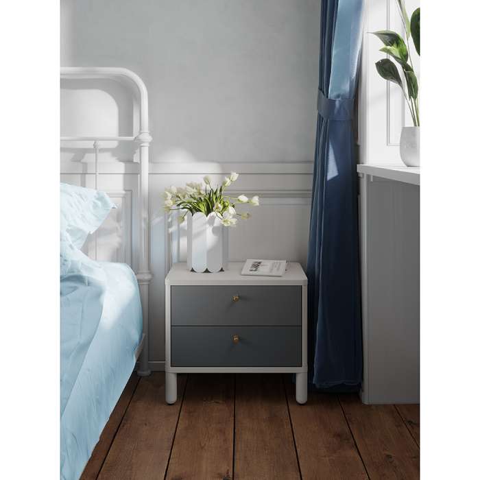 Тумба прикроватная saga, hordur, 55х40х50 см, белая LATITUDE SGNSTDHRDRWH