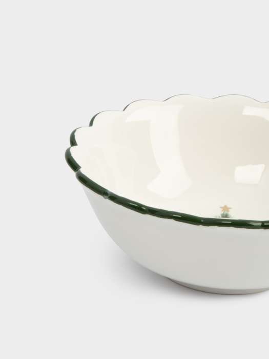 Салатник, 20х8 см, 1,2 л, керамика, зеленый, Лошадка у елки, Festival ANNA LAFARG ANLAF-FDH-0303-5