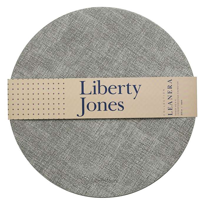 Набор из 4-х сервировочных салфеток Leanera, Ø35 см, серые LIBERTY JONES LJ0000257