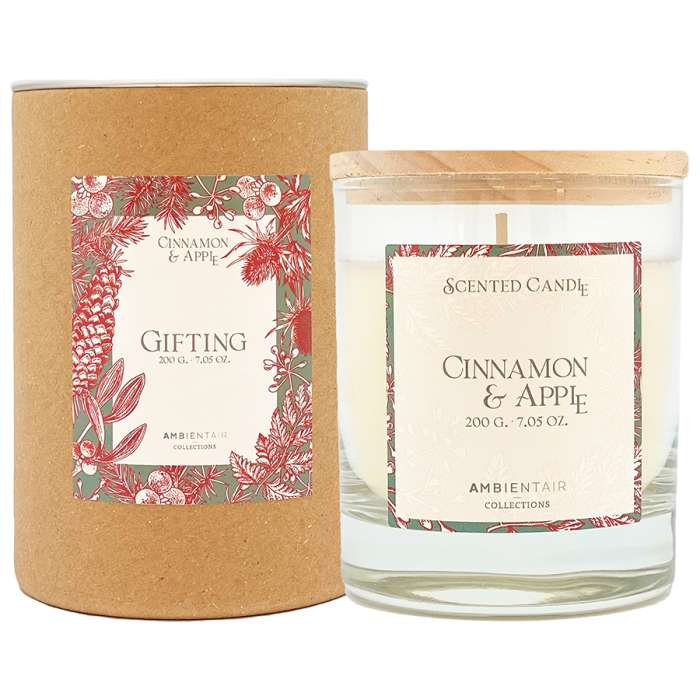 Свеча ароматическая gifting, cinnamon&apple, 40 ч Ambientair VV401MCTO