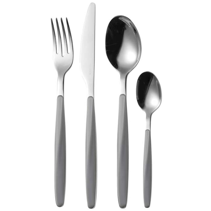 Набор из 24 столовых приборов cutlery my fusion, серые Guzzini 110700178