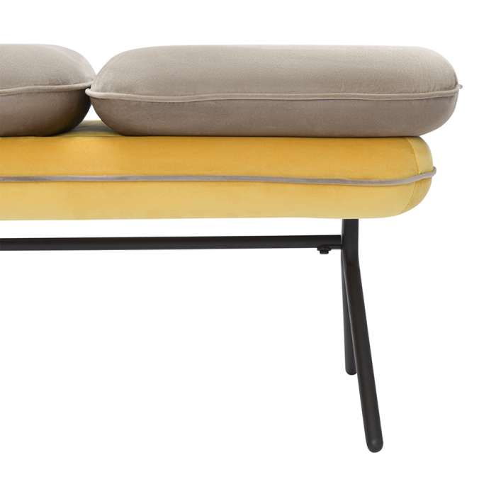 Банкетка pea, велюр, бежевая/желтая Bergenson Bjorn BB0000159