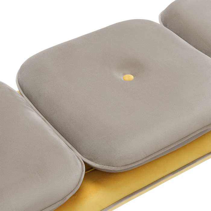 Банкетка pea, велюр, бежевая/желтая Bergenson Bjorn BB0000159