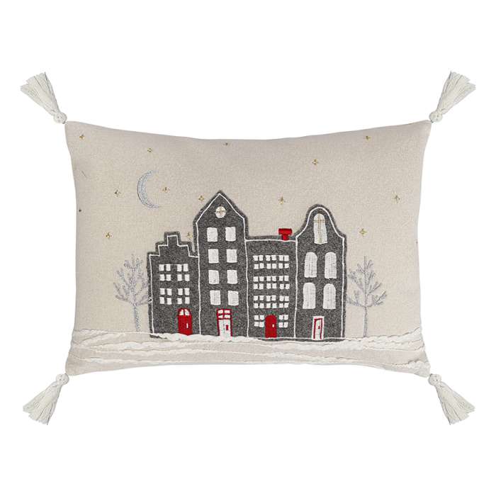 Подушка декоративная snowy town из коллекции new year essential, 30х45 см Tkano TK24-CU0017