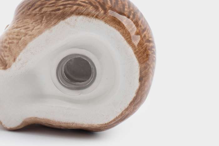 Емкость для соли или перца, 5 см, керамика, коричневая, Еж с листом, Autumn forest ANNA LAFARG ANLAF-FDWS-031224-15