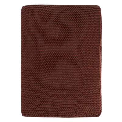 Плед из хлопка жемчужной вязки коричневого цвета из коллекции essential, 130x180 см Tkano TK25-TH0008