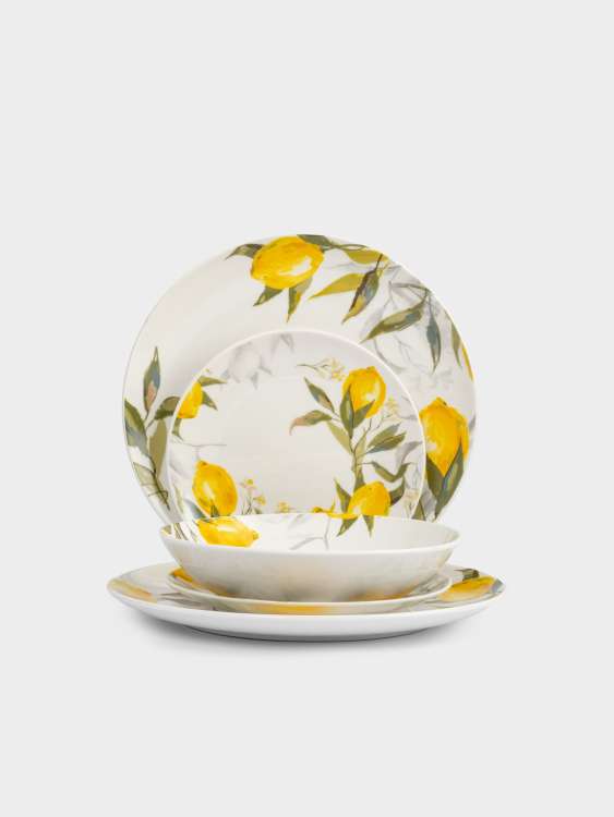 Сервиз обеденный, 6 перс, 18 пр, фарфор P, белый, Лимоны, Palermo ANNA LAFARG ANLAF-MEIBO-040625-1