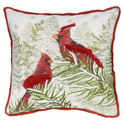 Подушка декоративная с рисунком northern cardinal из коллекции new year essential, 45х45 см Tkano TK23-CU0013