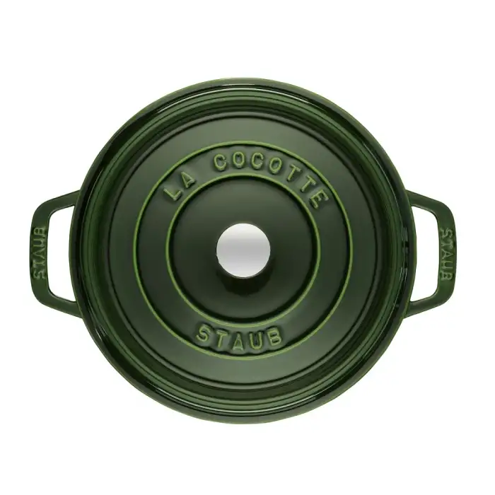 Кокот круглый, 26 см, 5,2 л, зеленый базилик STAUB 1102685