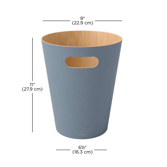 Корзина для мусора woodrow, 7,5 л, серо-голубая UMBRA 082780-1050